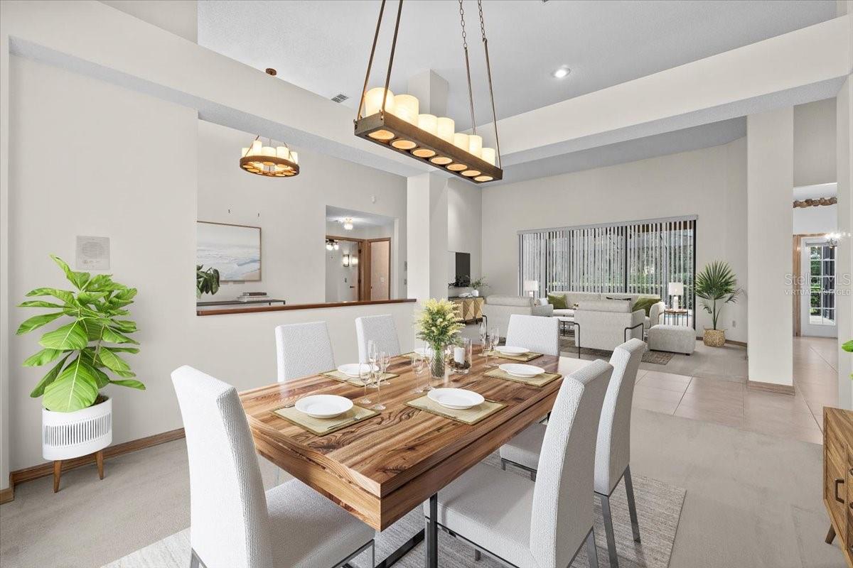 Virtually Staged Dining Room