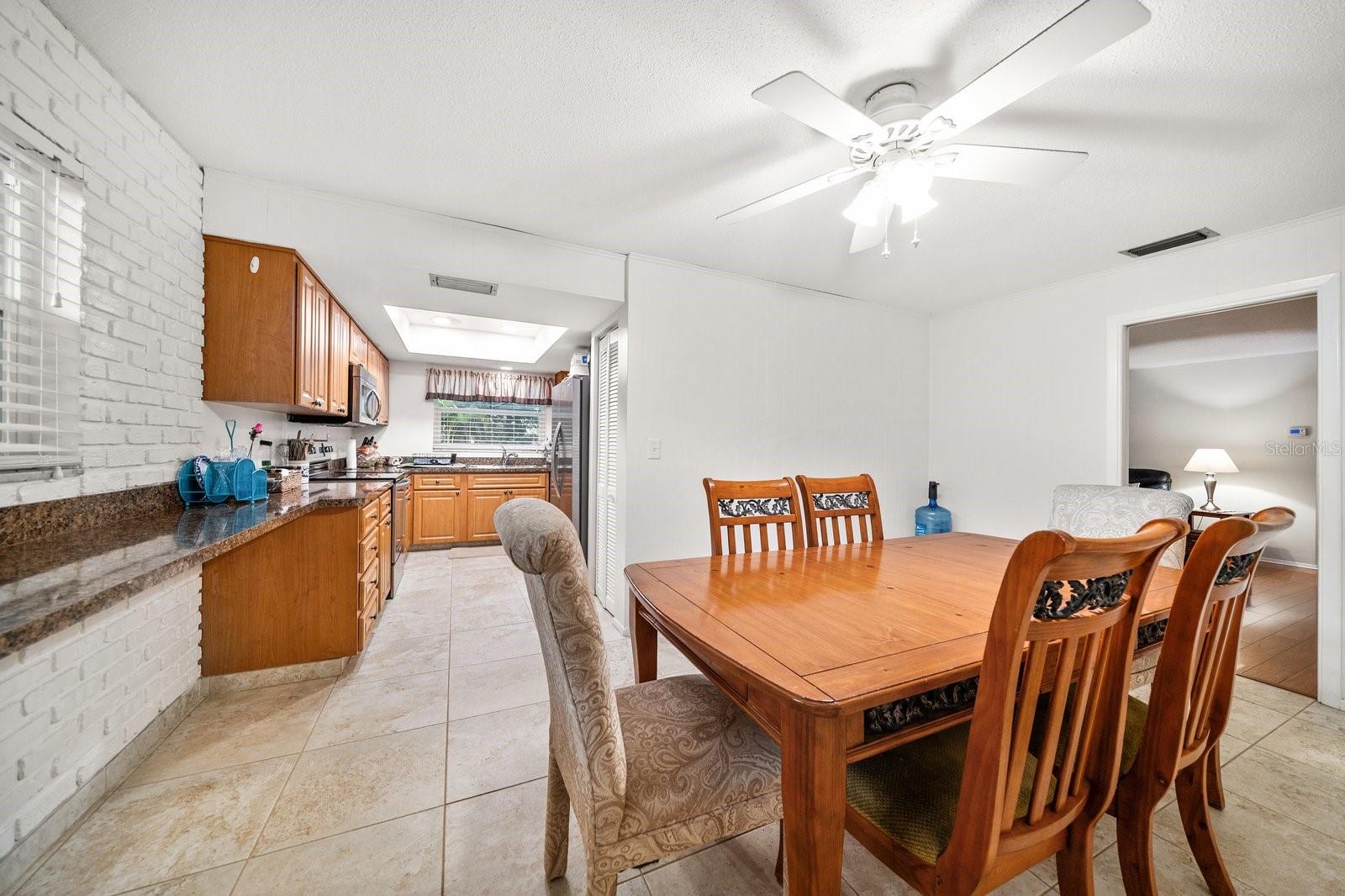 Kitchen with large eat-in area