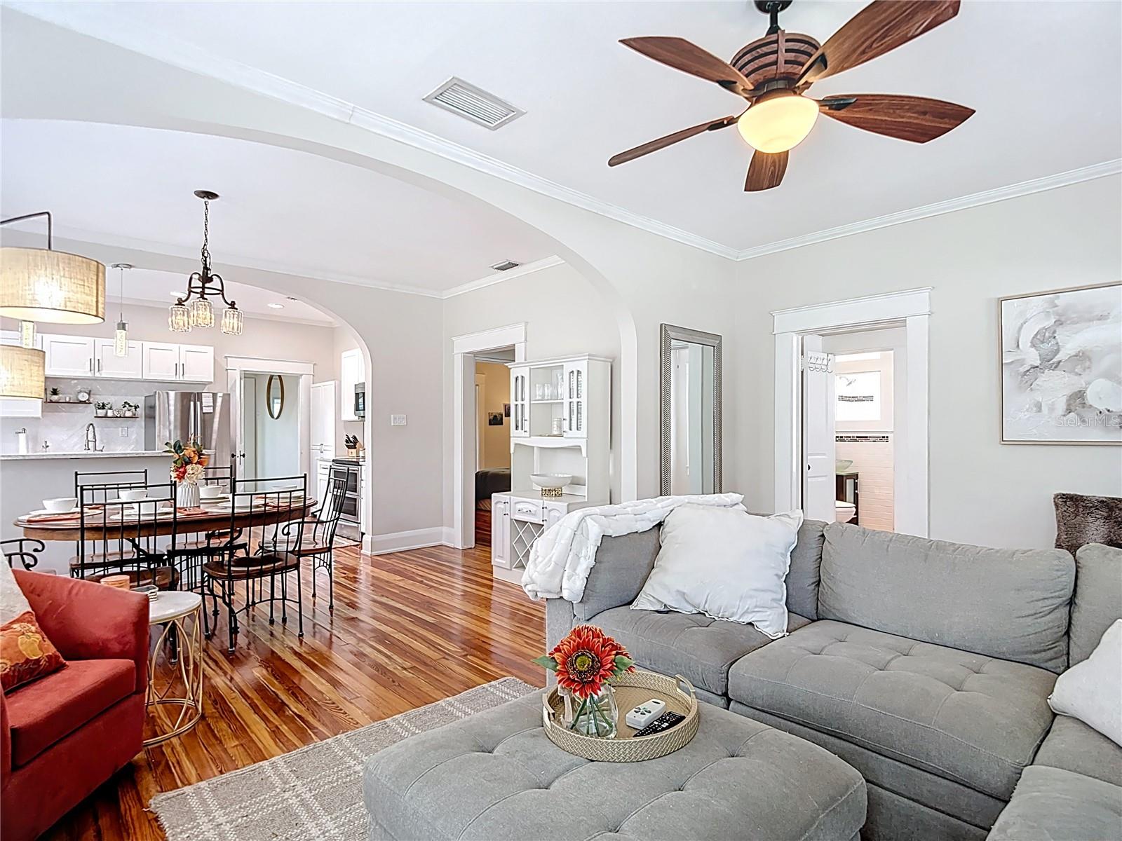 Living Room, Dining Room, Kitchen