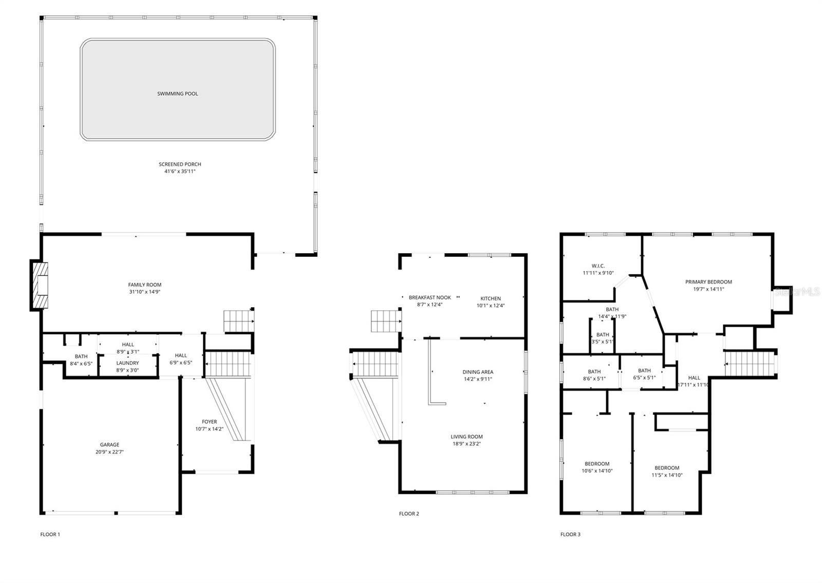 All floors--Split Level  Home