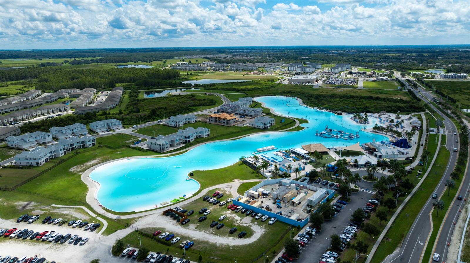 drone flying from home to Lagoon
