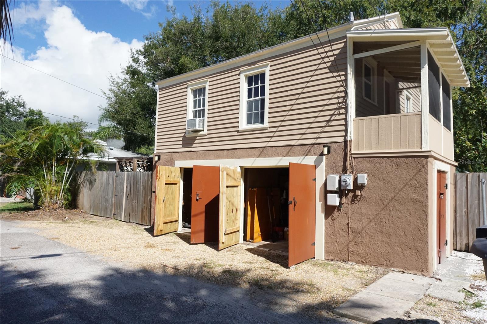 Alley View of Garage / Apartment
