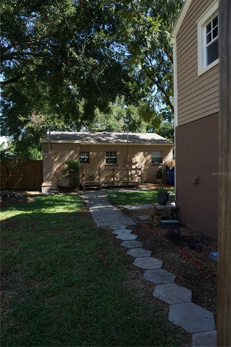 View of backyard
