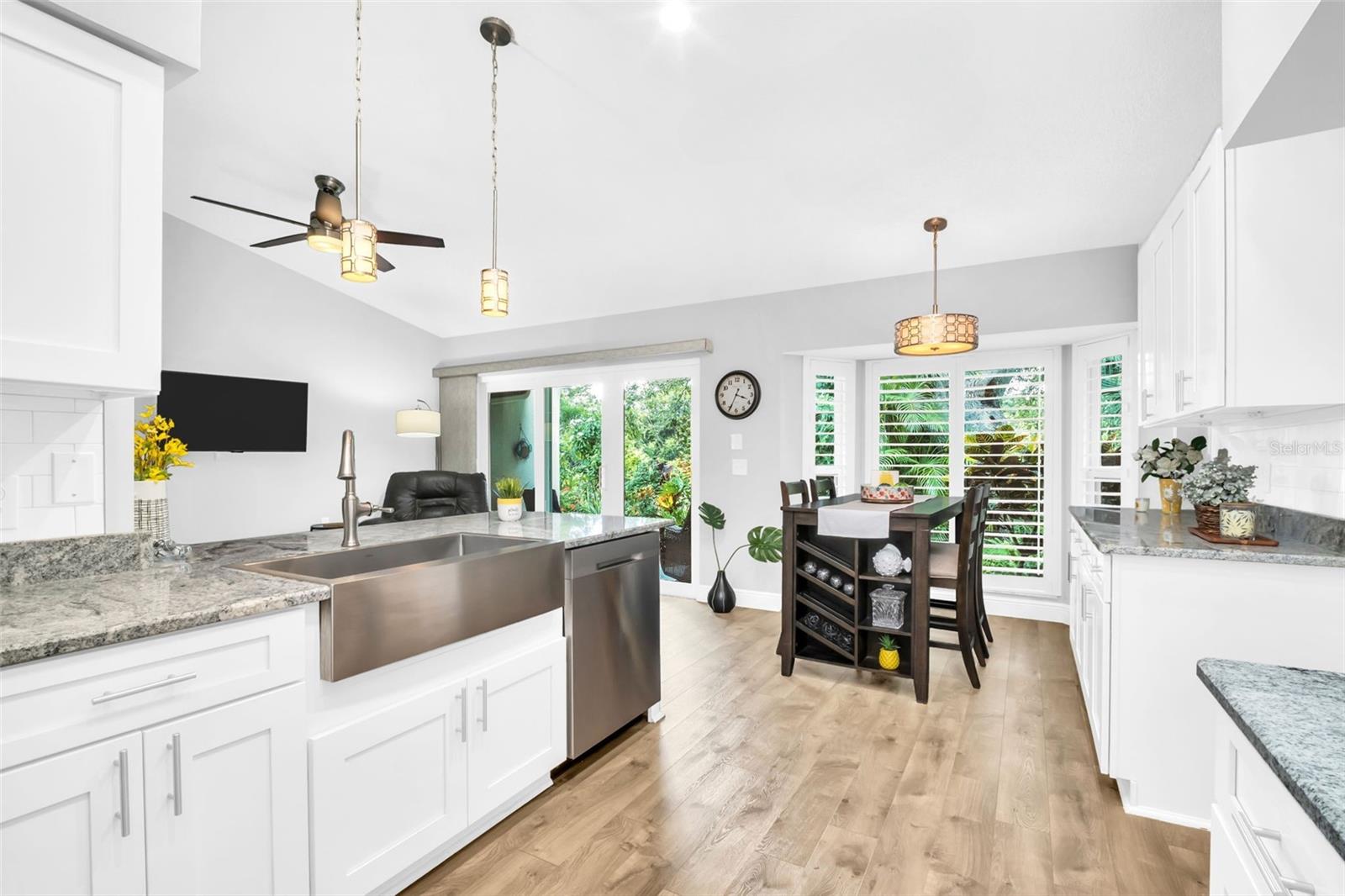 Full kitchen remodel with new  appliances, granite countertops, & solid wood cabinetry with under cabinet lighting~
