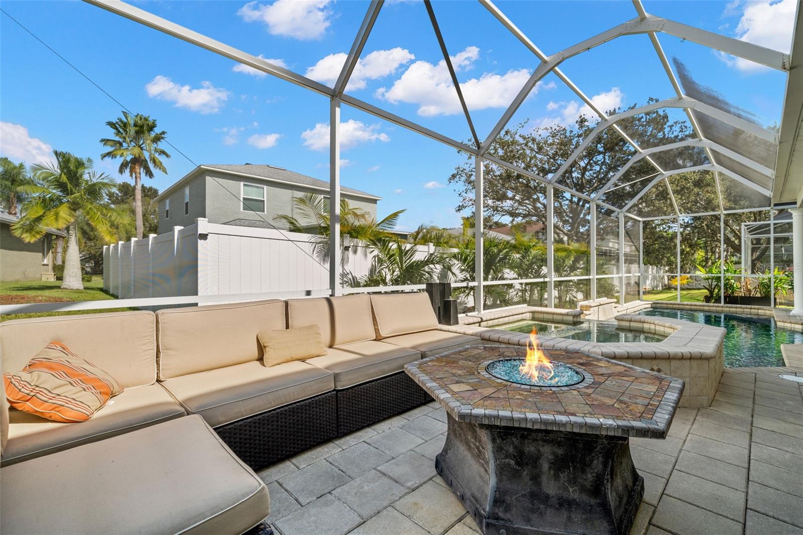 Outdoor living room area