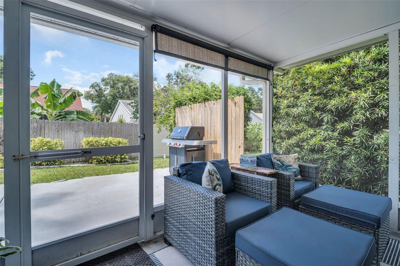Nice screened patio directly outside the Florida room~