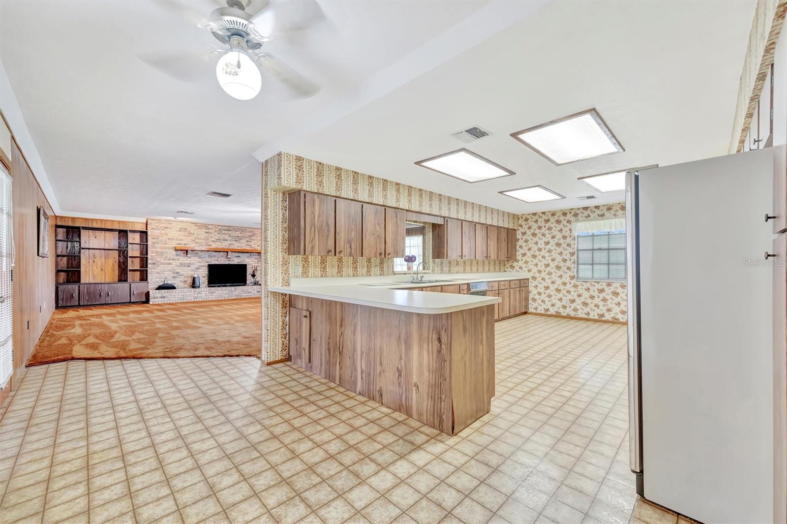 Spacious kitchen layout with great potential for personalization.