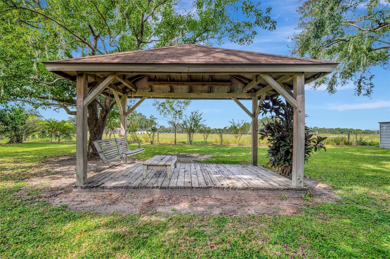Charming gazebo—perfect for relaxing and enjoying the outdoors.