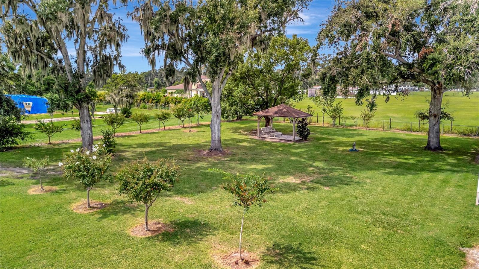 Expansive property over an acre with a gazebo that’s ideal for entertaining or quiet retreat.