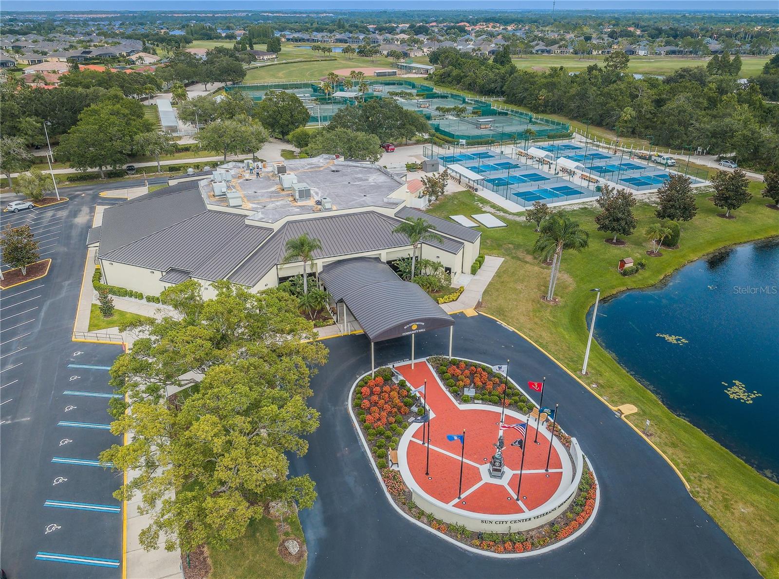 The South Campus Community Hall and sports area