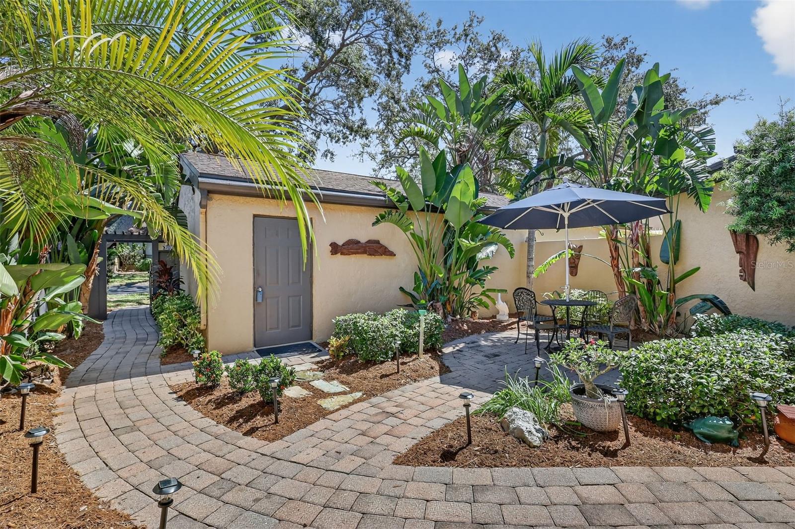 Your garage has an entrance directly into your front yard oasis with plenty of space to entertain.