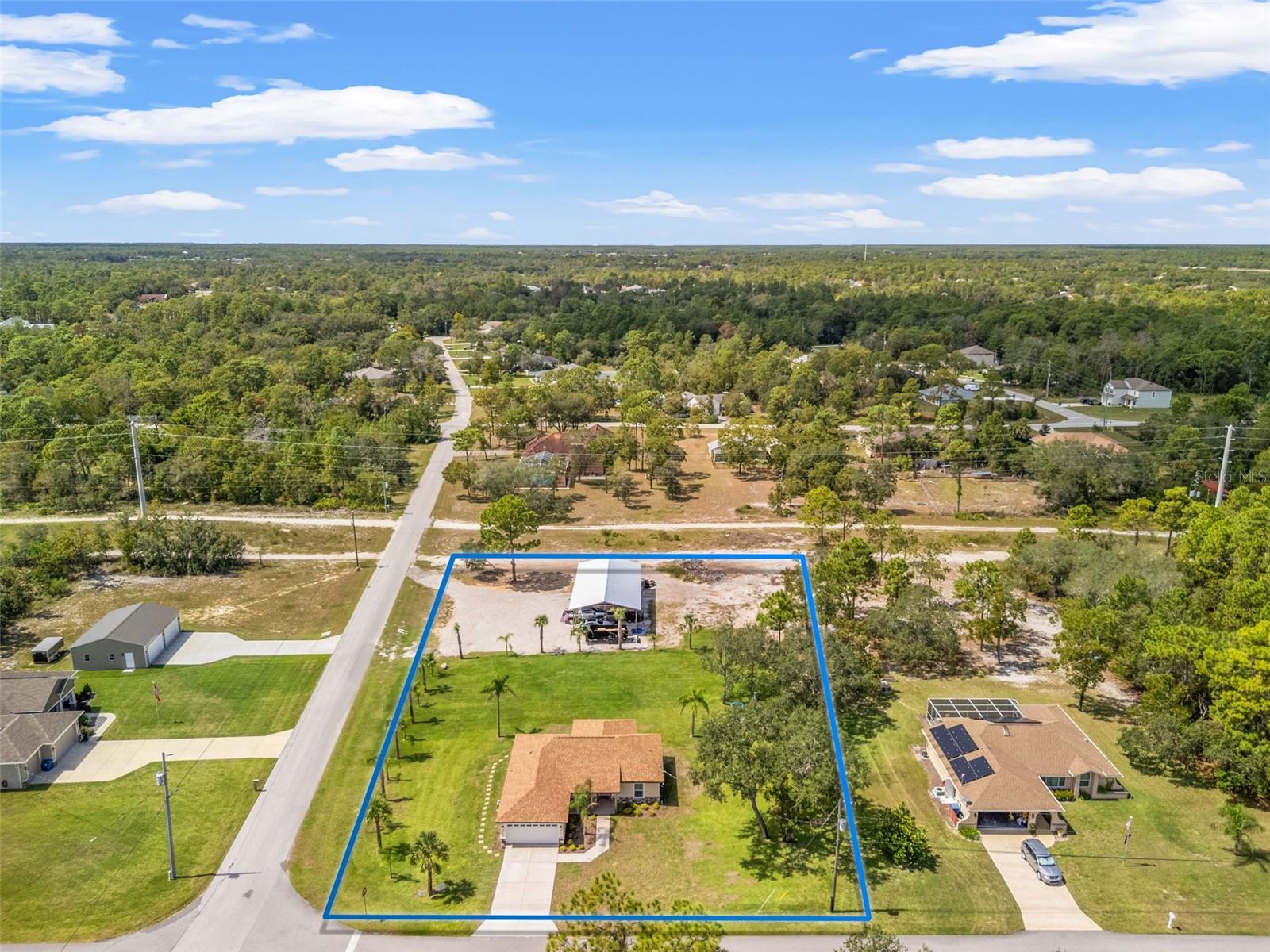 over one acre corer lot