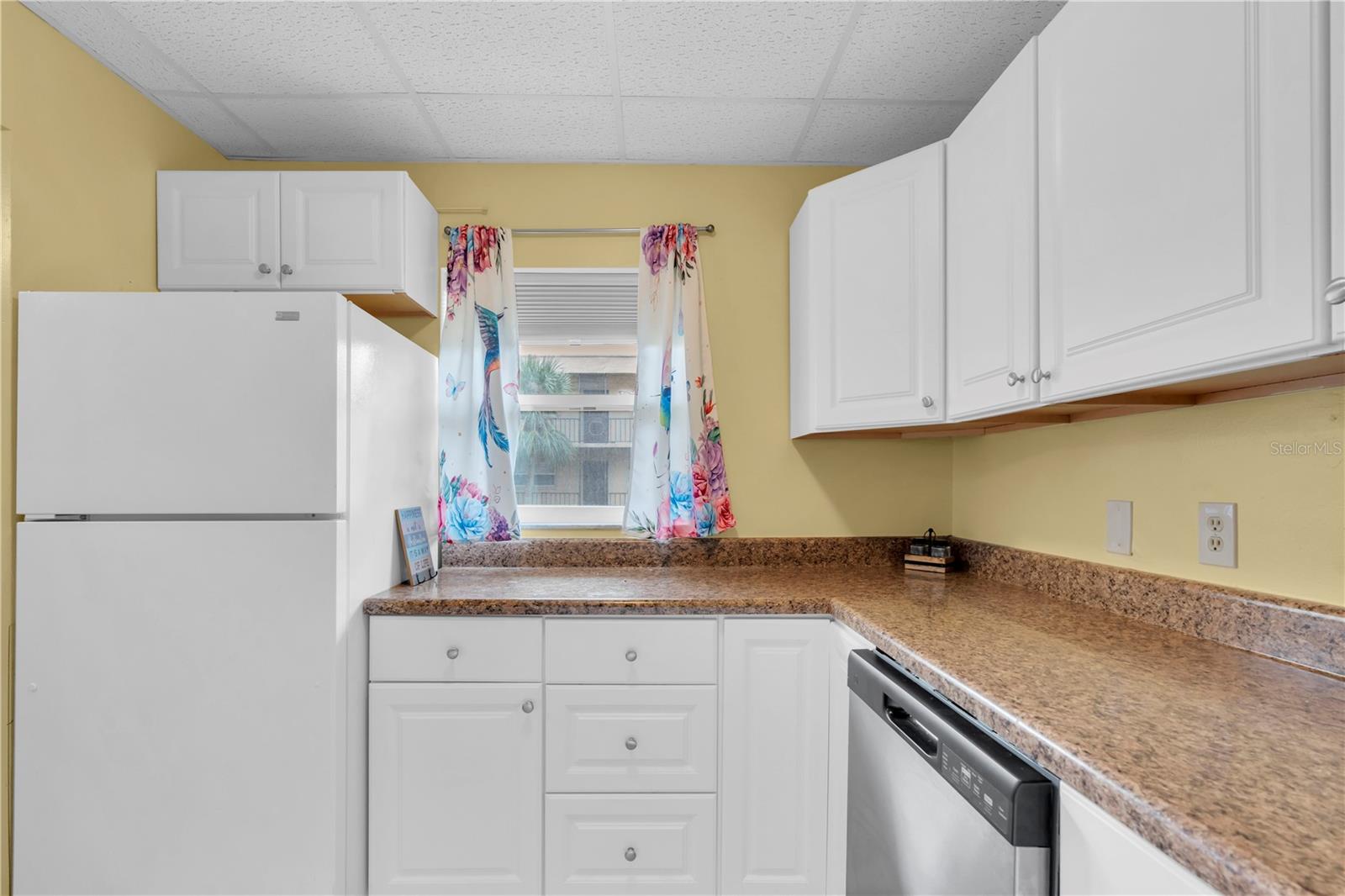 White cabinets in kitchen