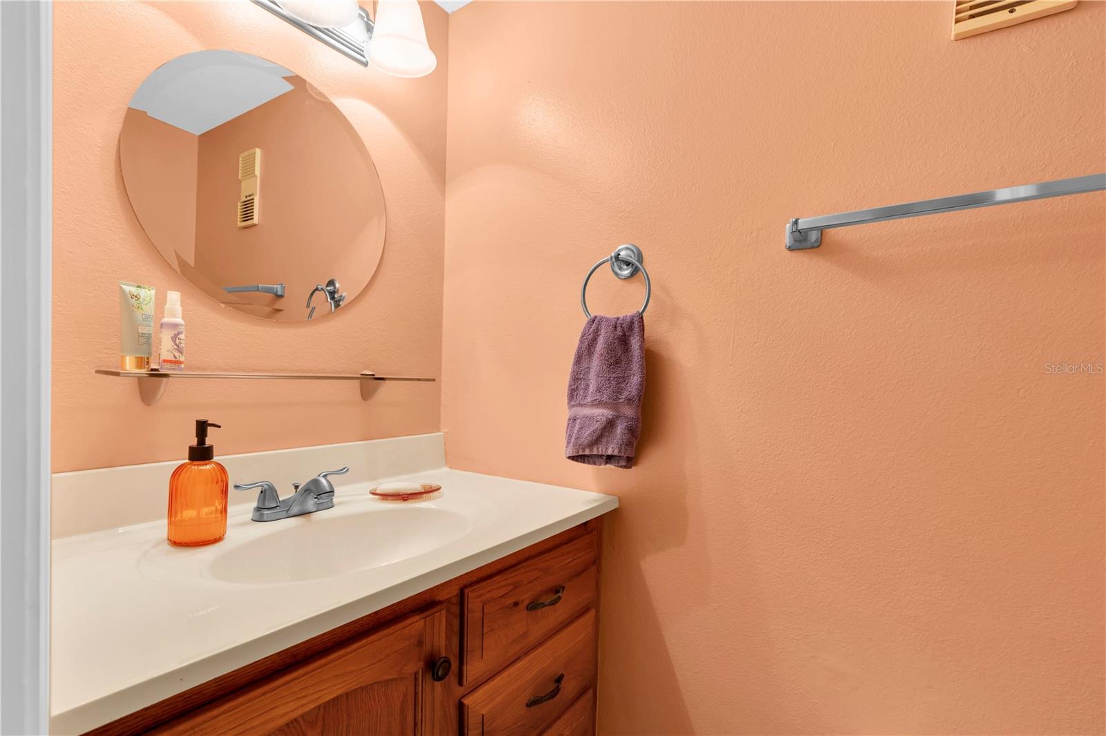 Half Bath with vanity and toilet