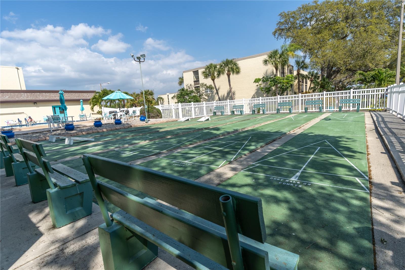 Shuffle Board and pool area
