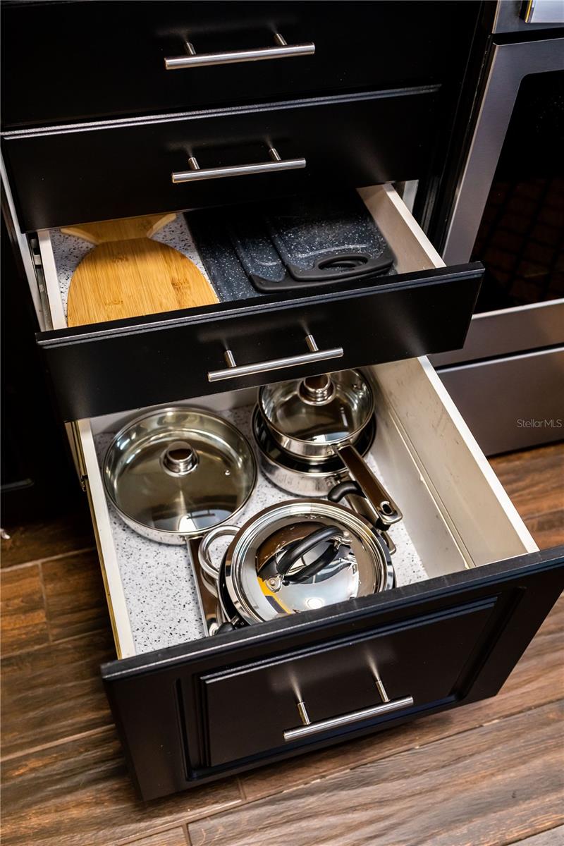 Fully stocked kitchen