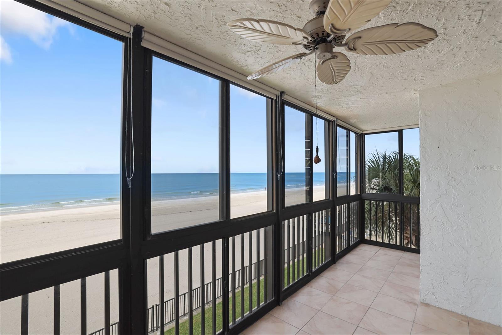 Balcony Windows top and  bottom slide open