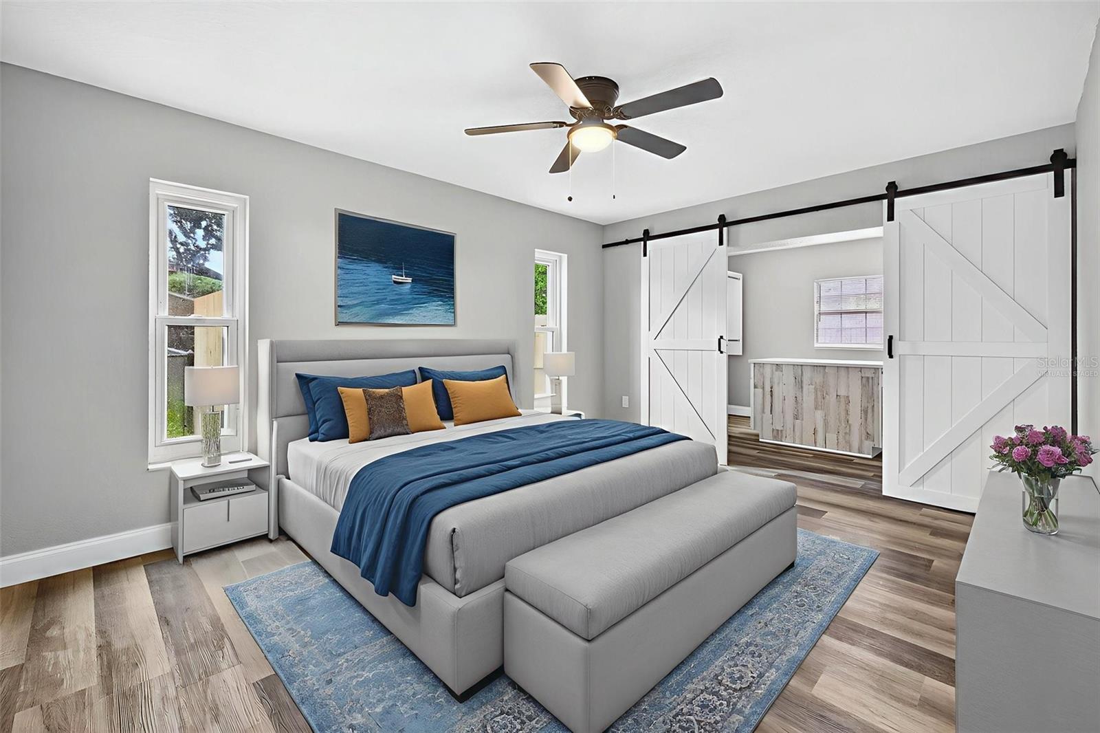 VIRTUALLY STAGED PRIMARY BEDROOM