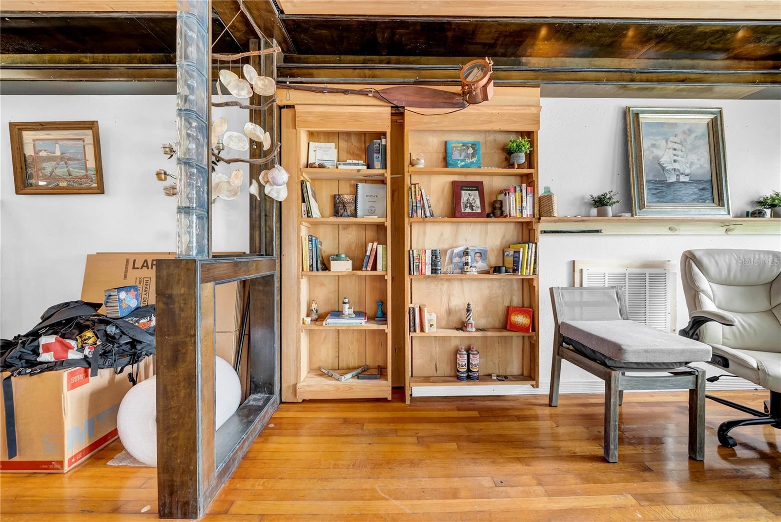 Hidden bookshelf wall!