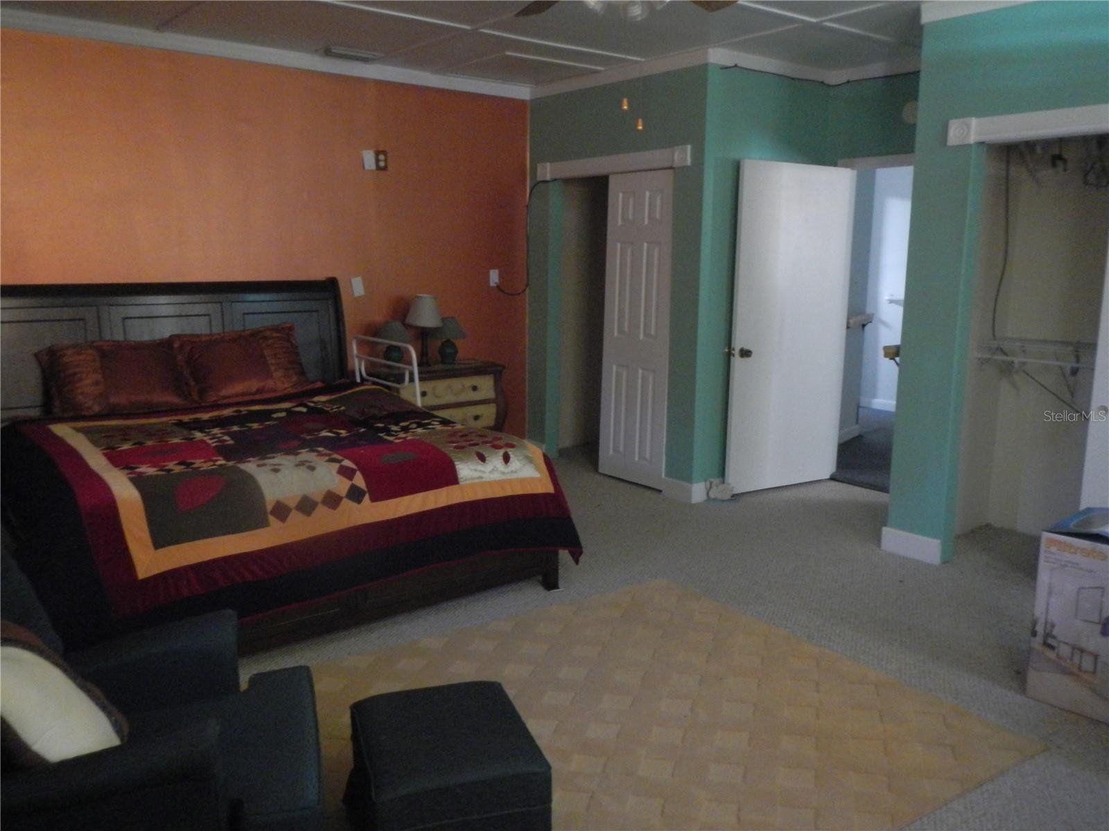 Primary Bedroom with double closets.