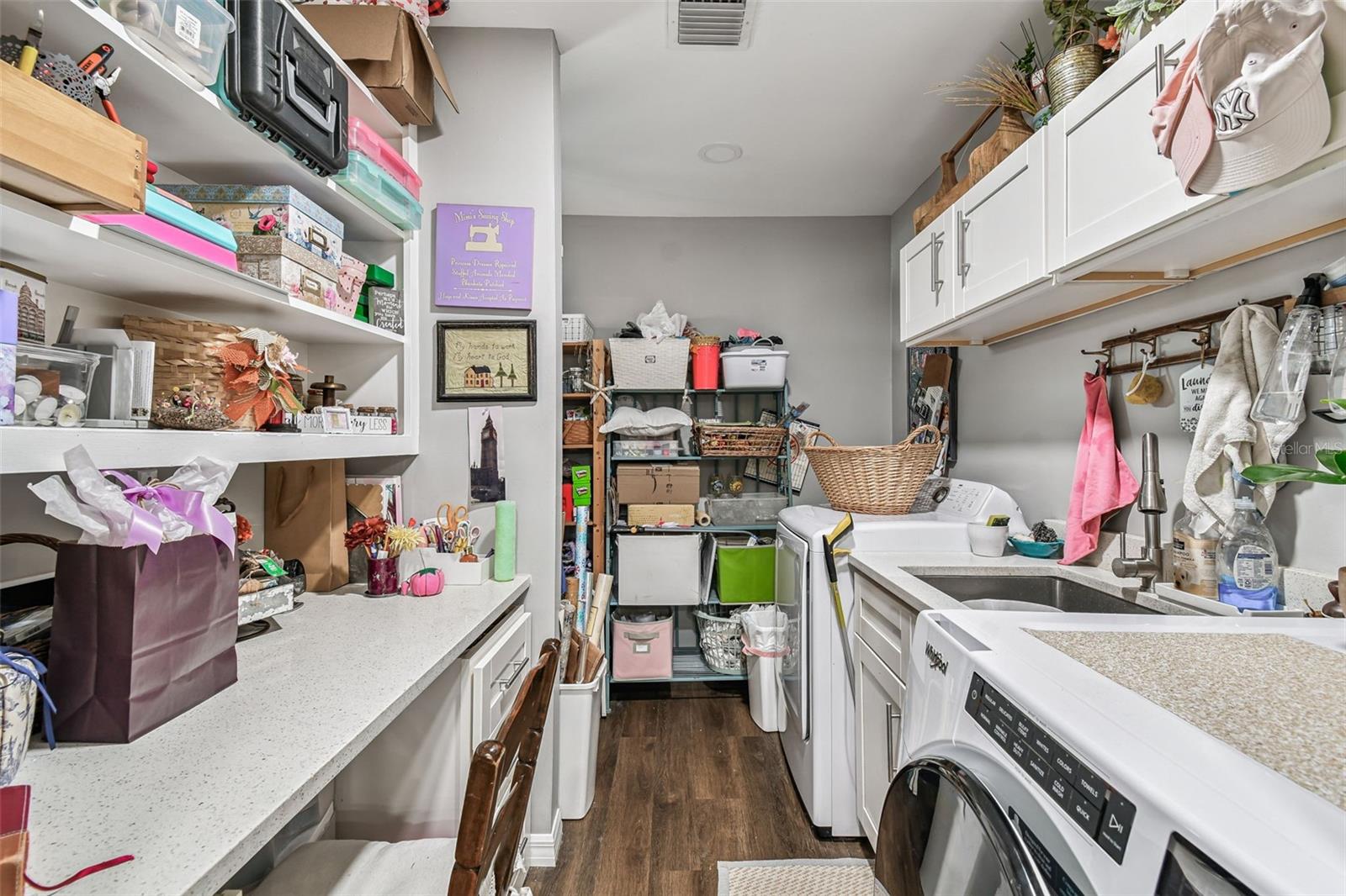 Laundry area with ample storage