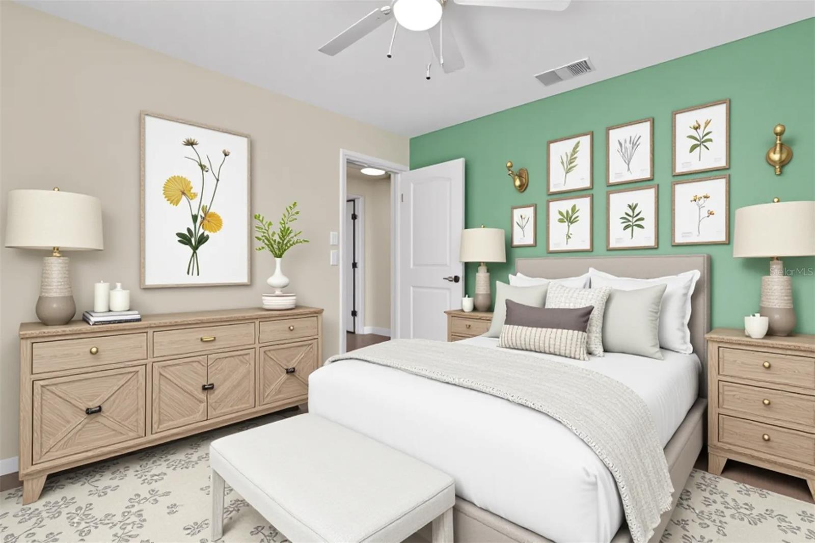 bedroom 3/virtual staged