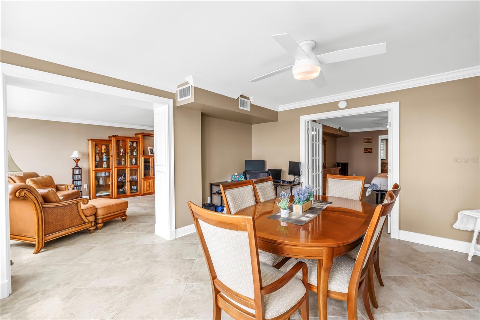 Den/ Dining Area with Office Alcove