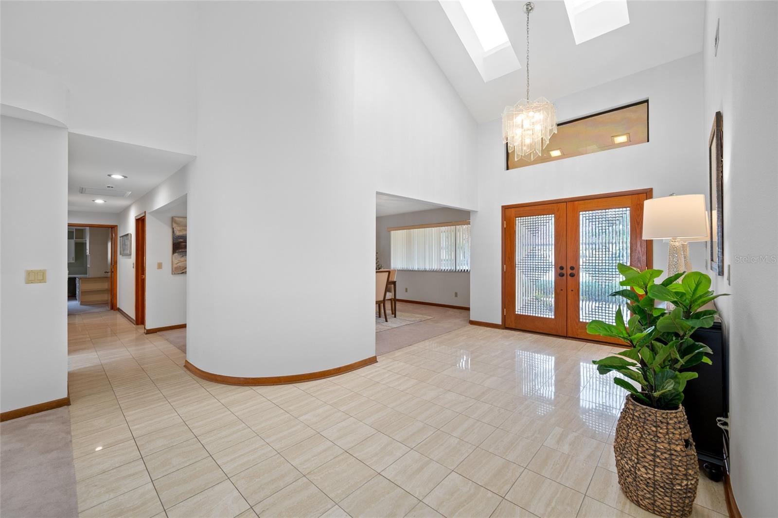 view back to the front door