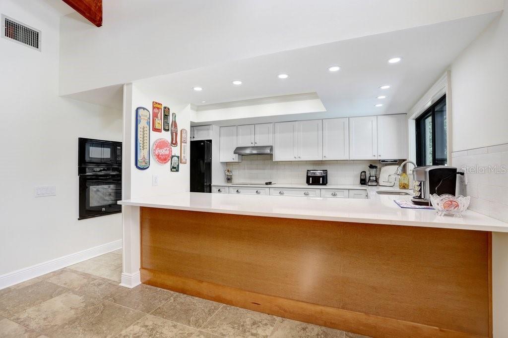 Kitchen connected to Family Room and Dining Room