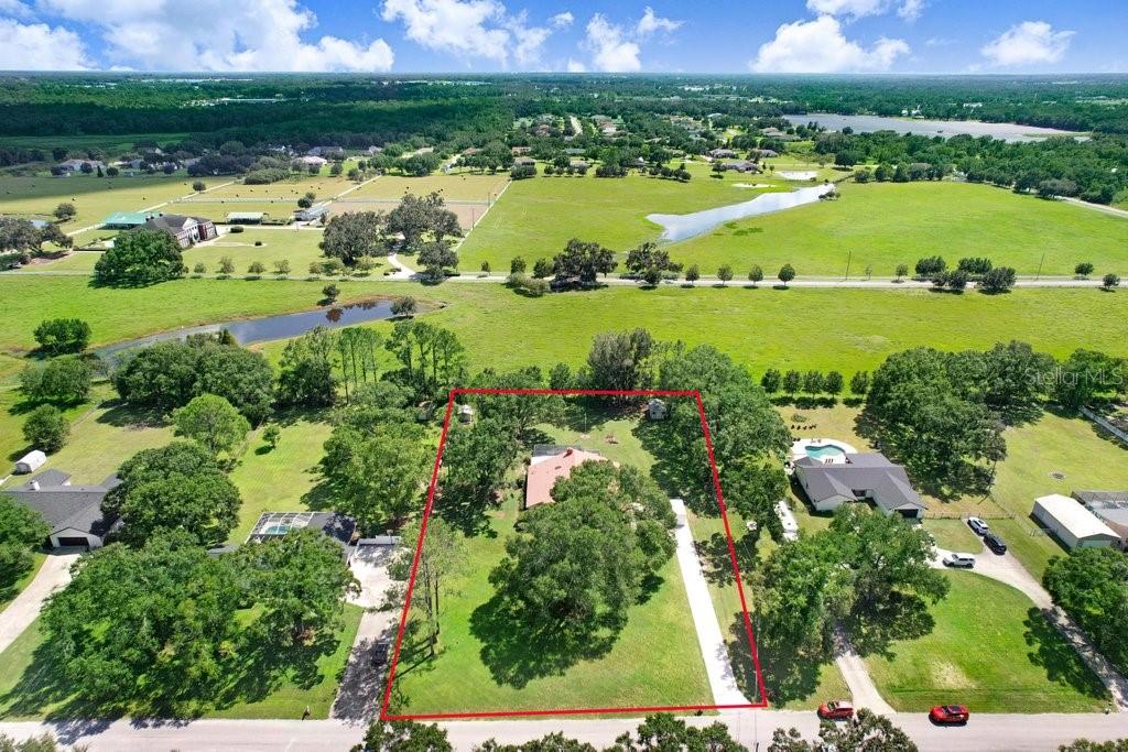 Aerial Photo of the OVER ACRE Property