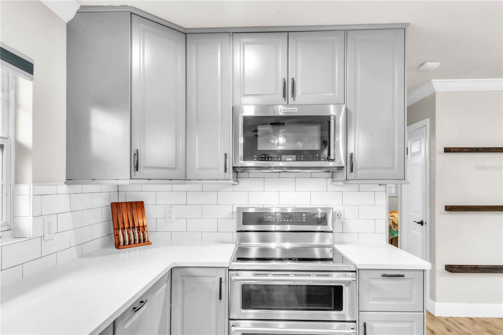 Beautifully updated kitchen with quartz countertops