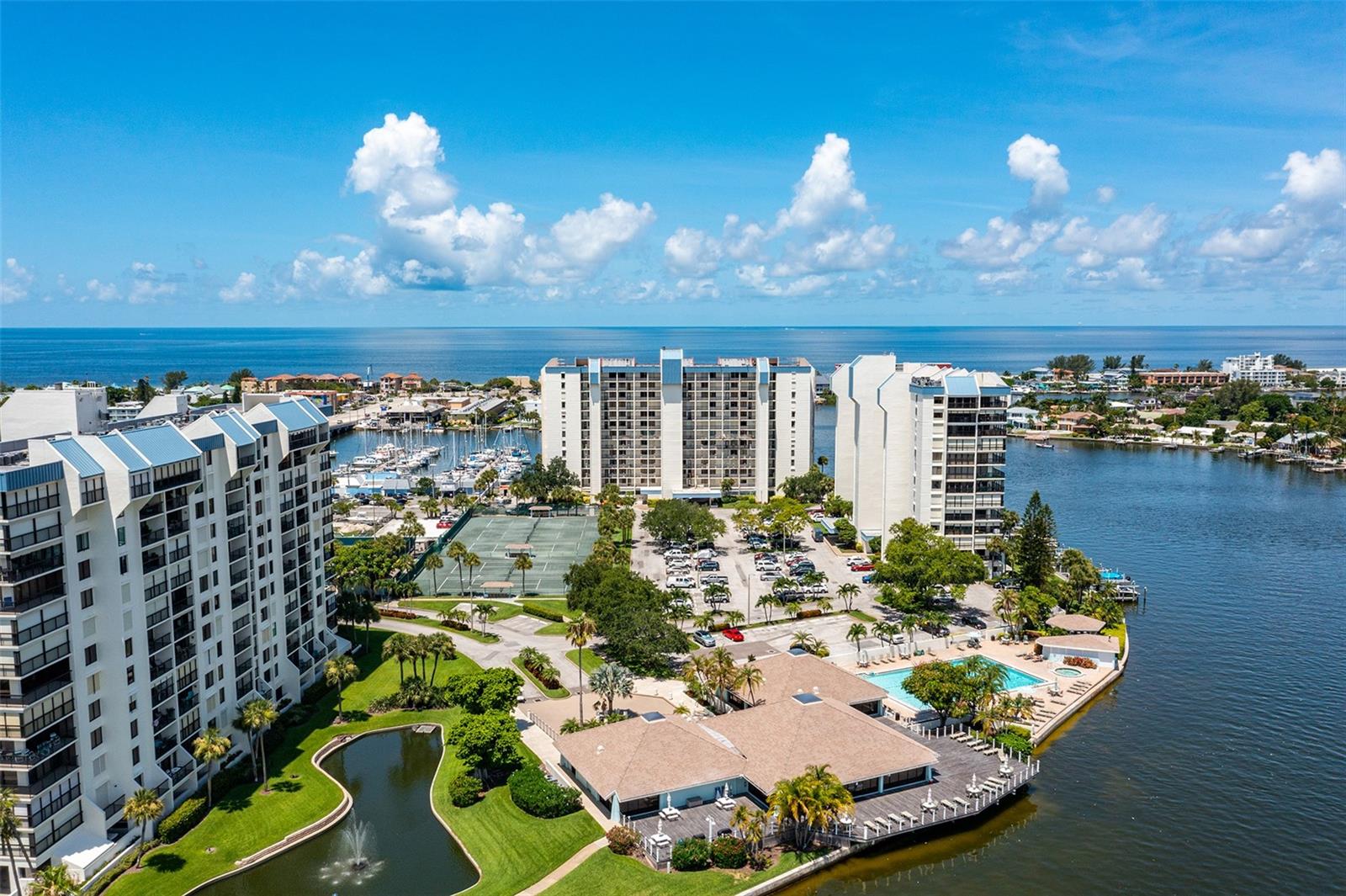 Aerial view of community