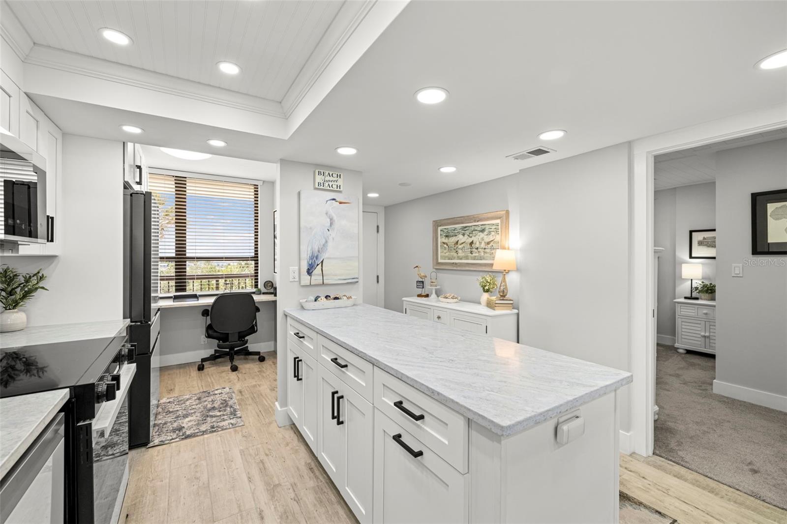 Kitchen with office space