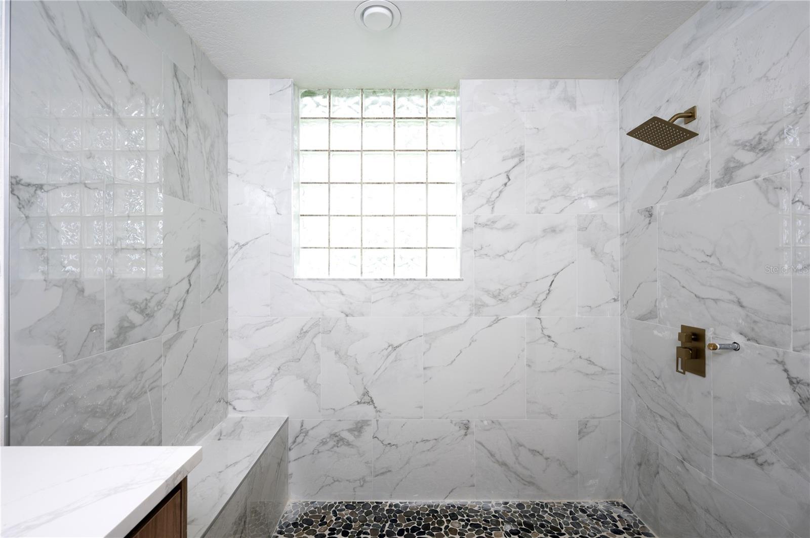 Large walk in shower