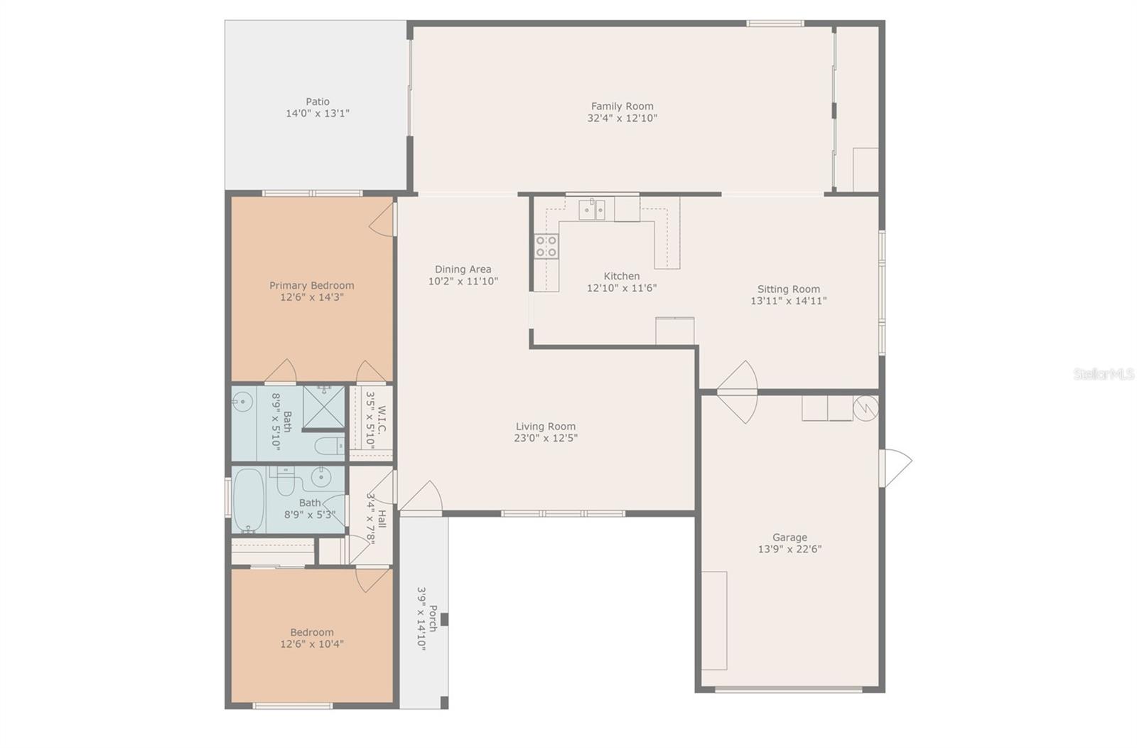 This home features not only a split floor plan, but also extra square footage so it will fit all your family needs!  A large great room with built in storage!