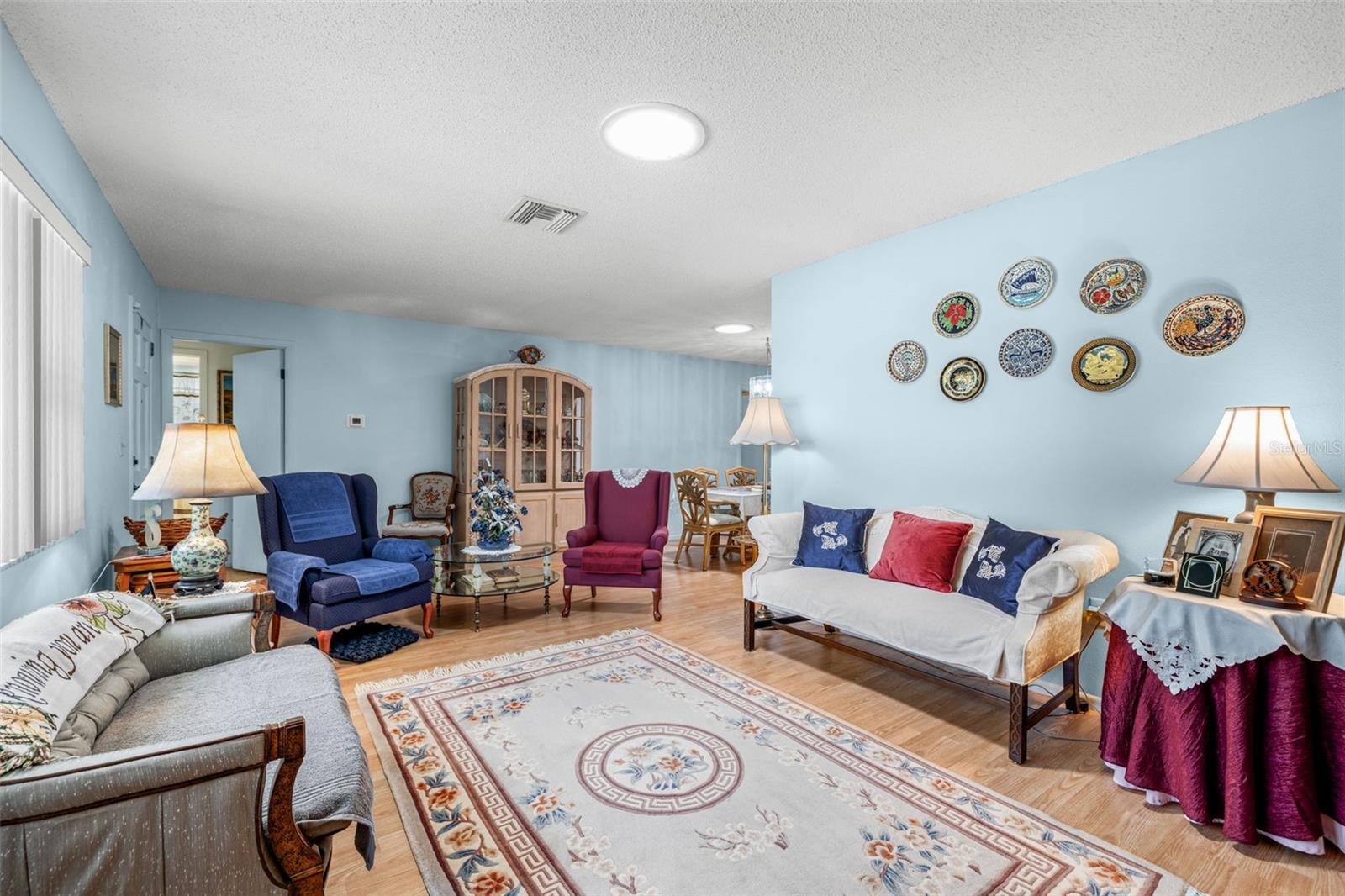 View from formal living room toward the front entryway