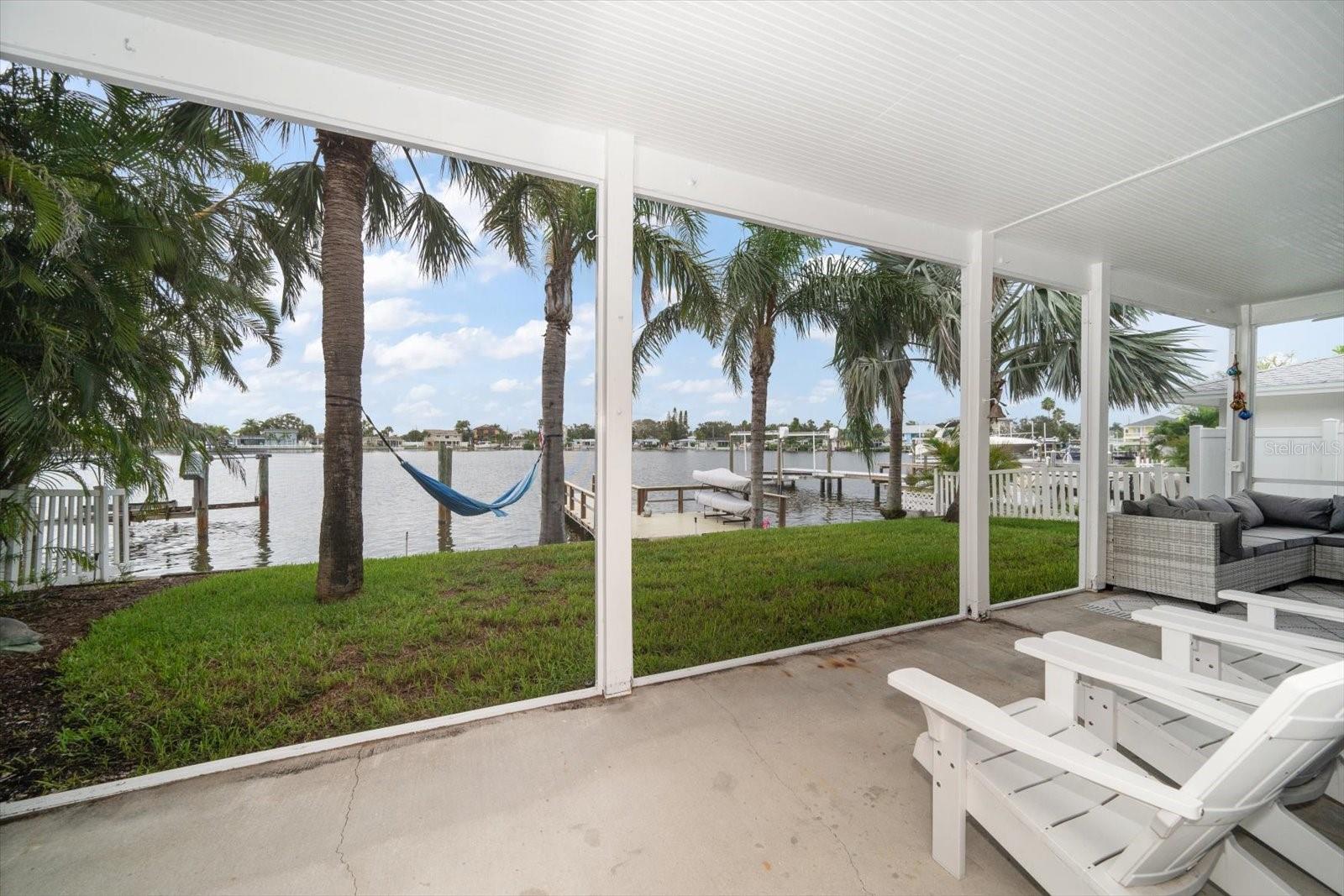Take in the view as you watch the children play in the fenced yard.