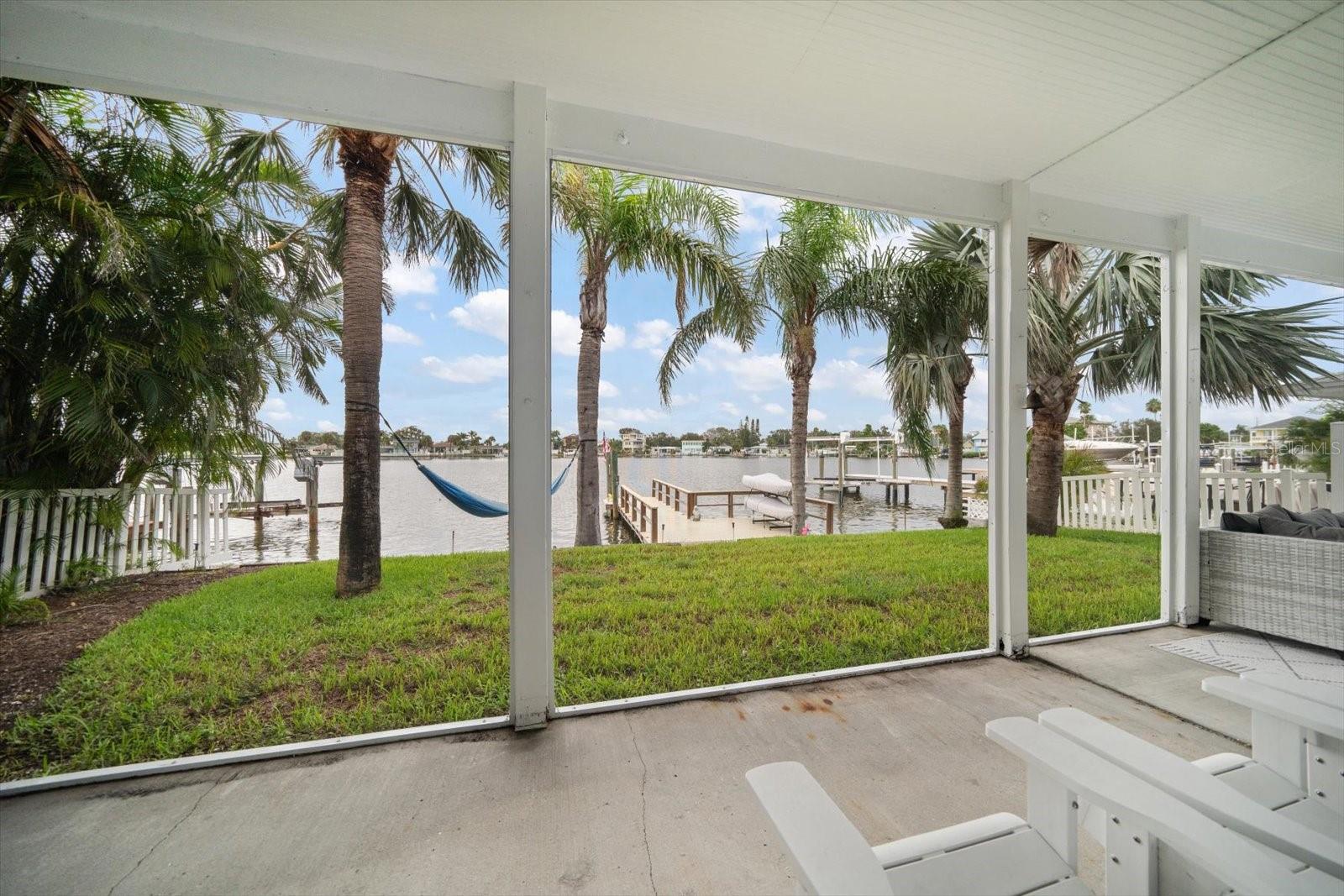 Back yard is fenced and perfect for children or pets to enjoy.