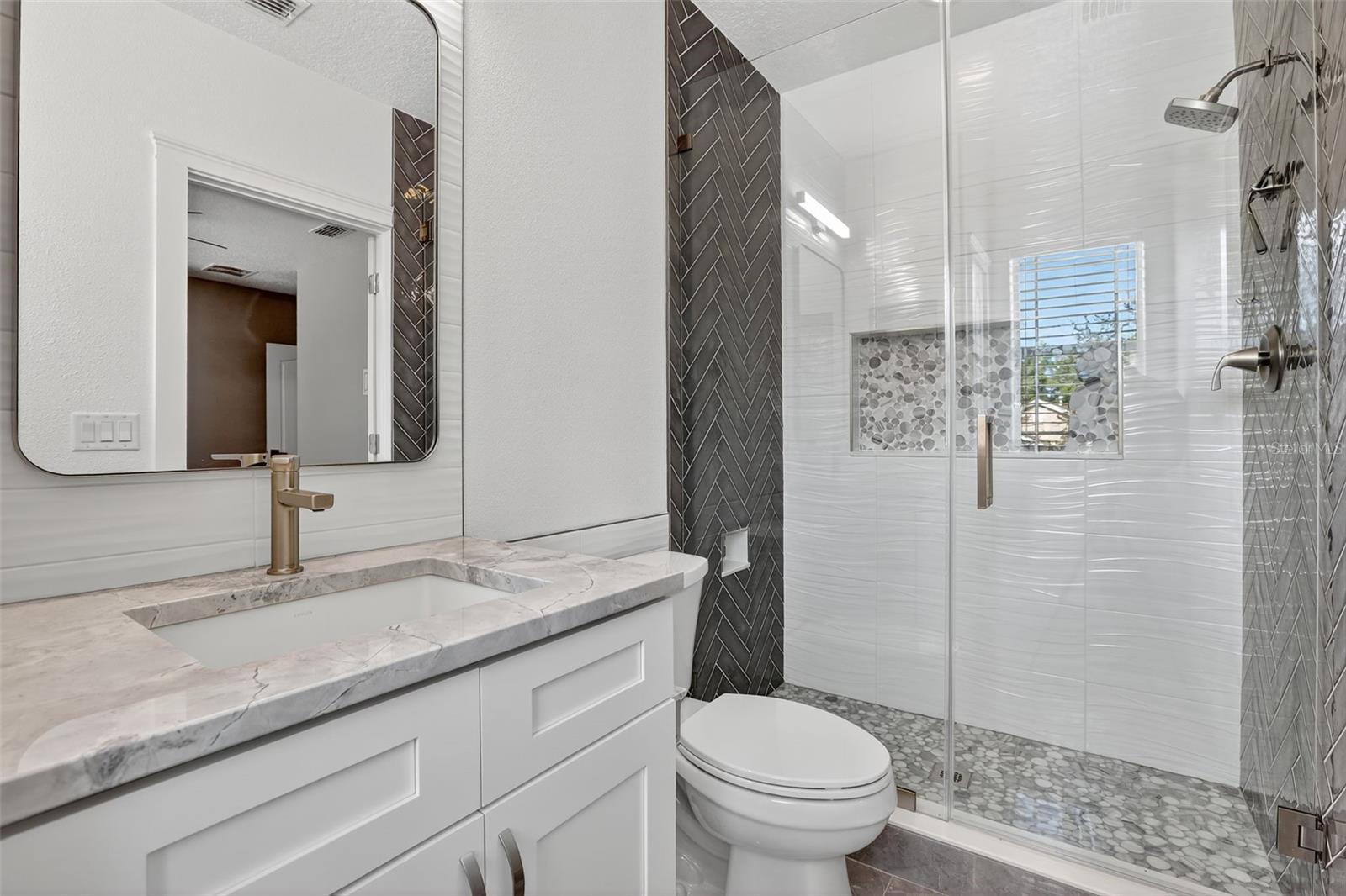 Here's a closer look at the in-law suite's private bathroom.
