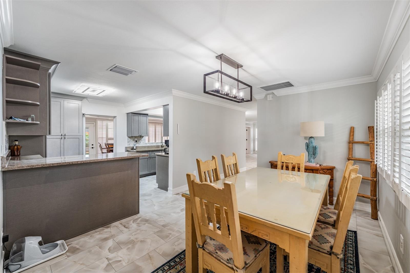 Dining room with access to kitchen