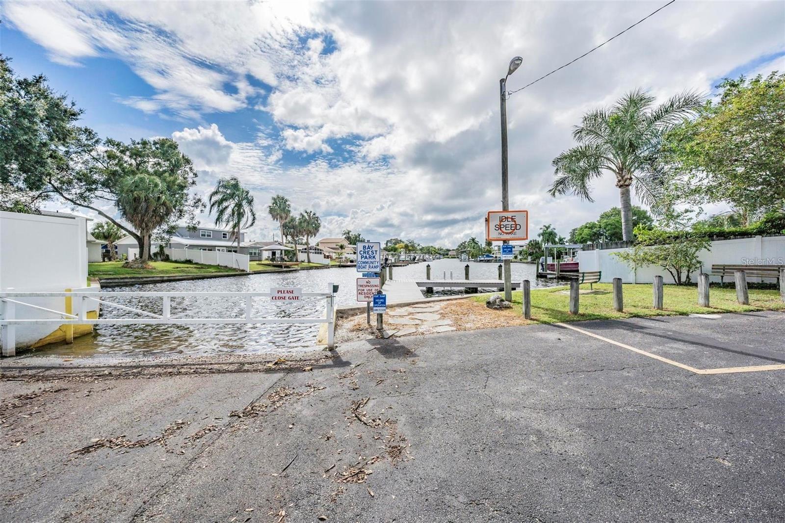 Community boat ramp