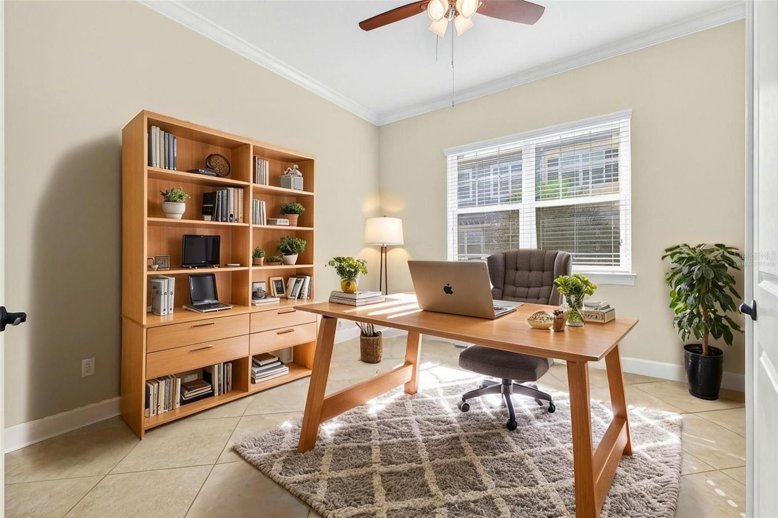 Virtually staged 4th bedroom/office