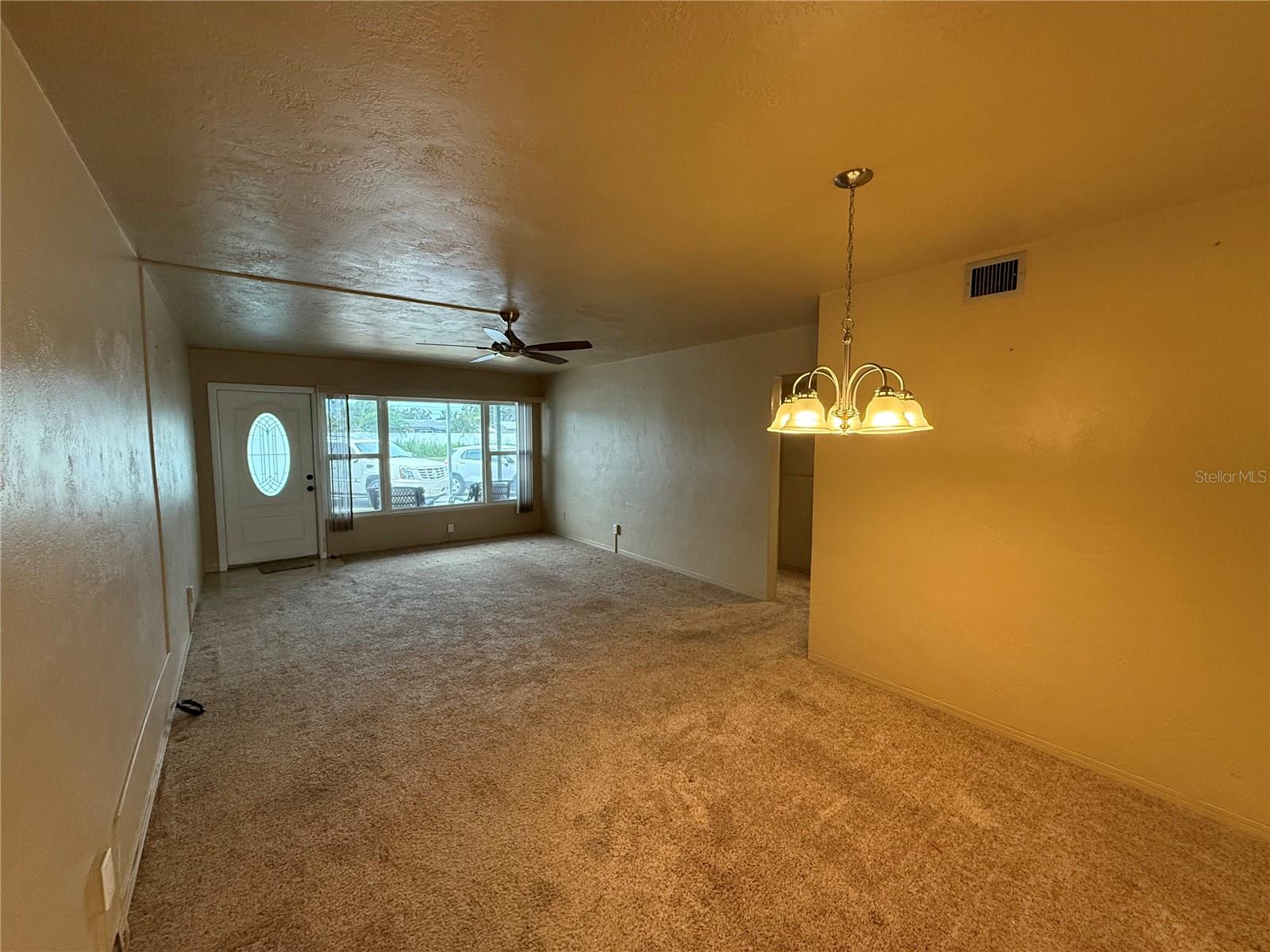 Large living and dining rooms