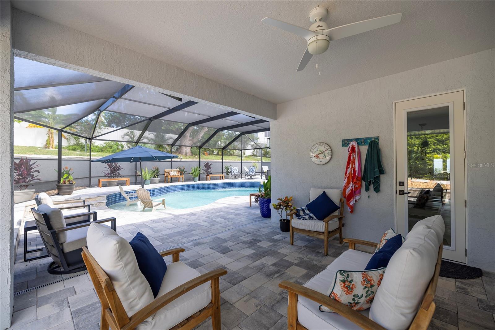 Covered Paver Deck for year round enjoyment