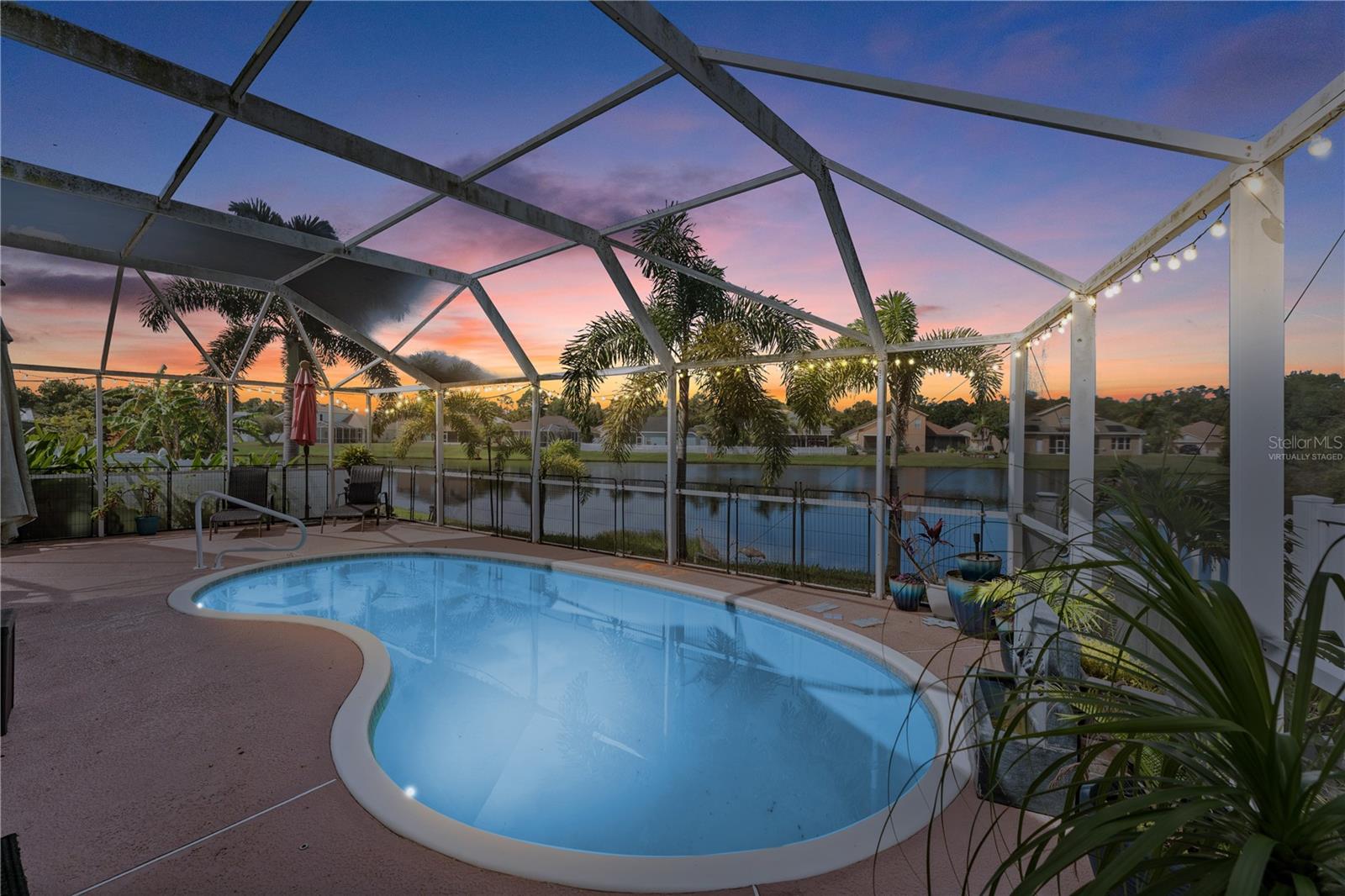 Gorgeous Pool and Twilight Water Views!! - Virtually Staged