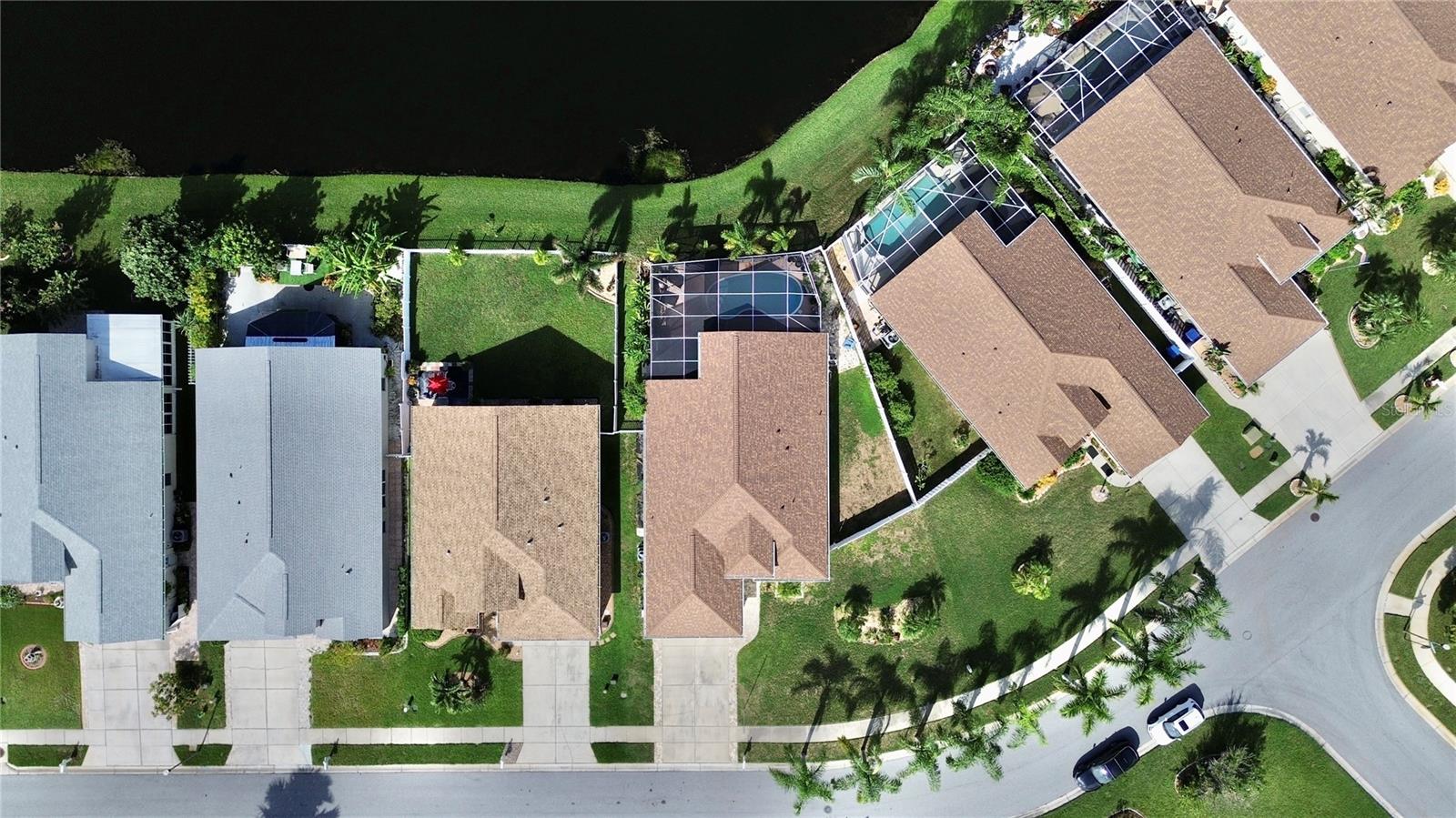 Aerial View showing Large Front Lot