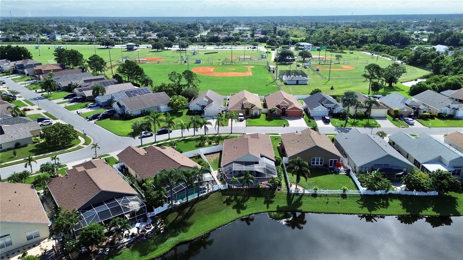 Aerial View Showing Proximity to Holiday Recreation Center