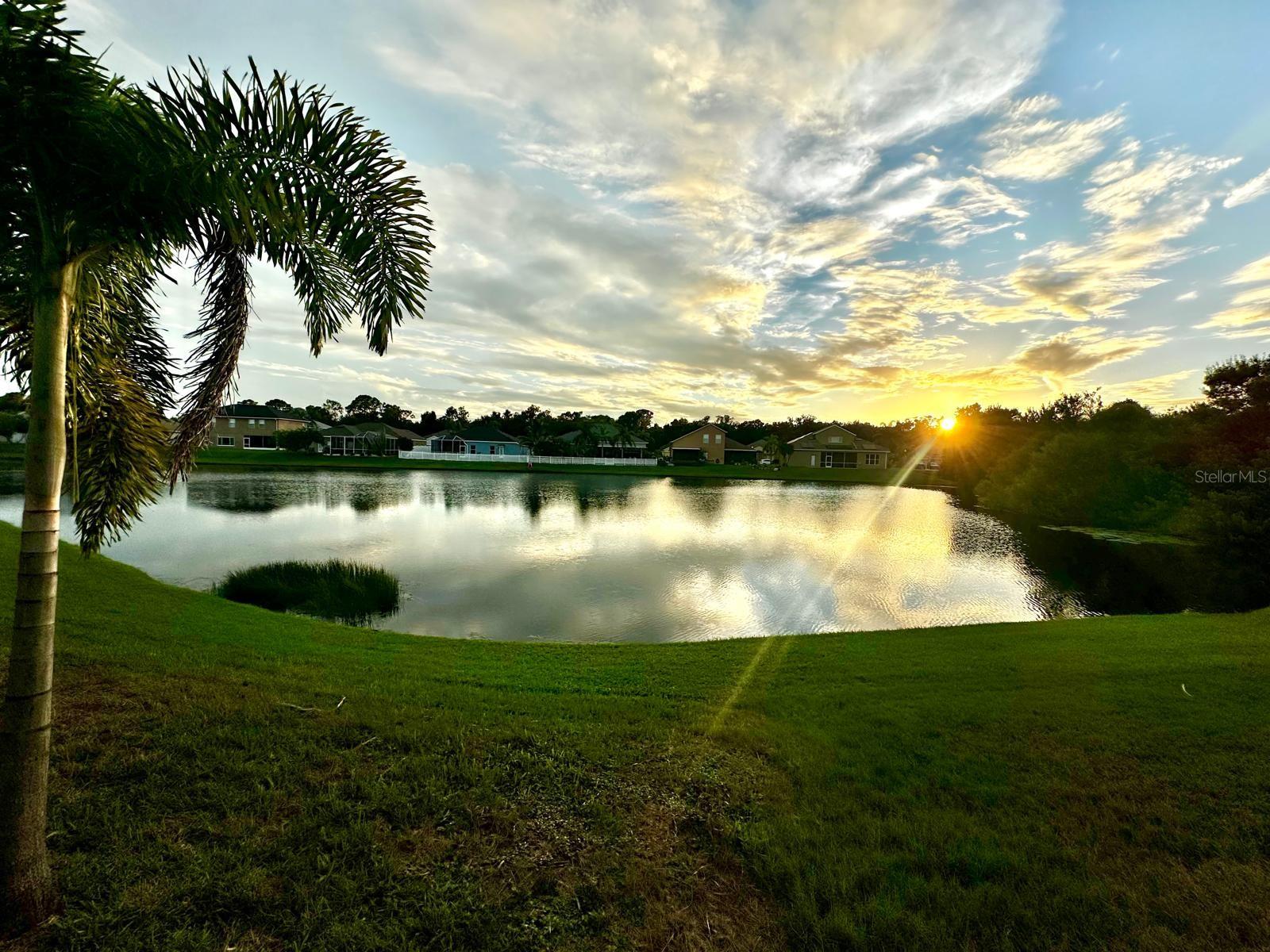 Sunset View - West View from Rear of Property - Photo taken during Sunset