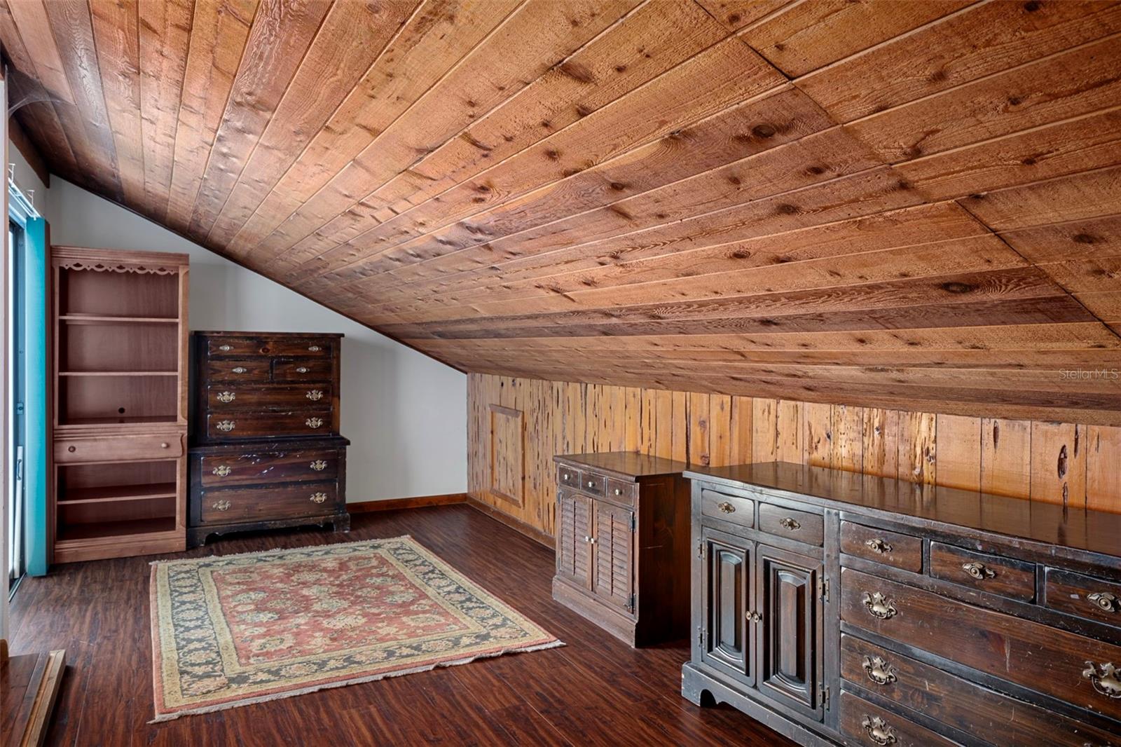 Side Room, sliding glass doors takes you out to loft bedroom