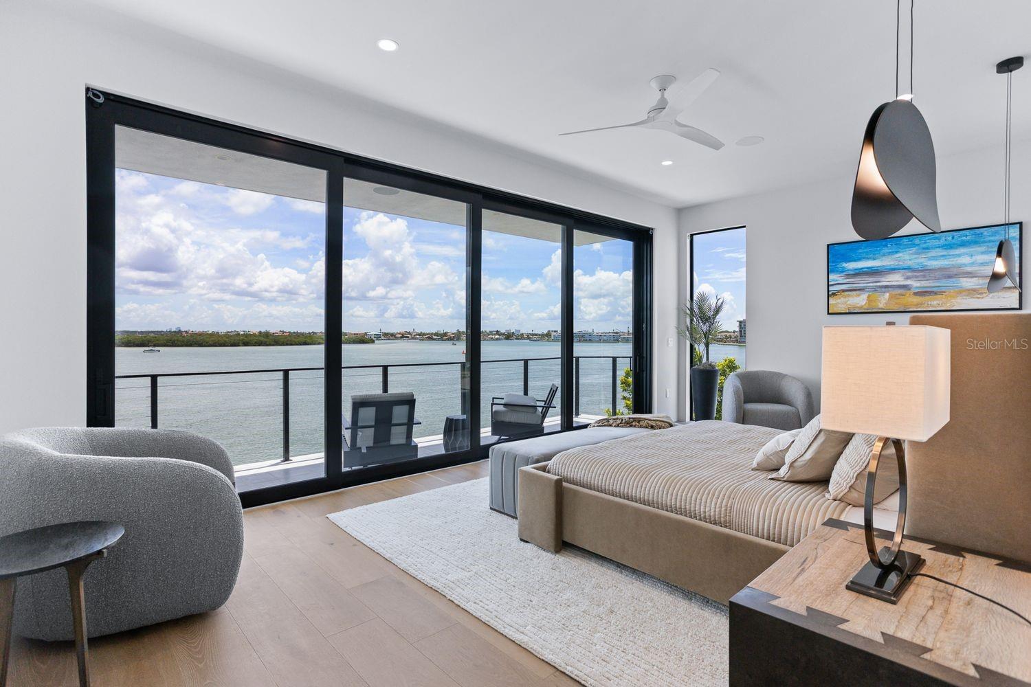 Primary Suite with Beautiful Expansive Bay Water Views